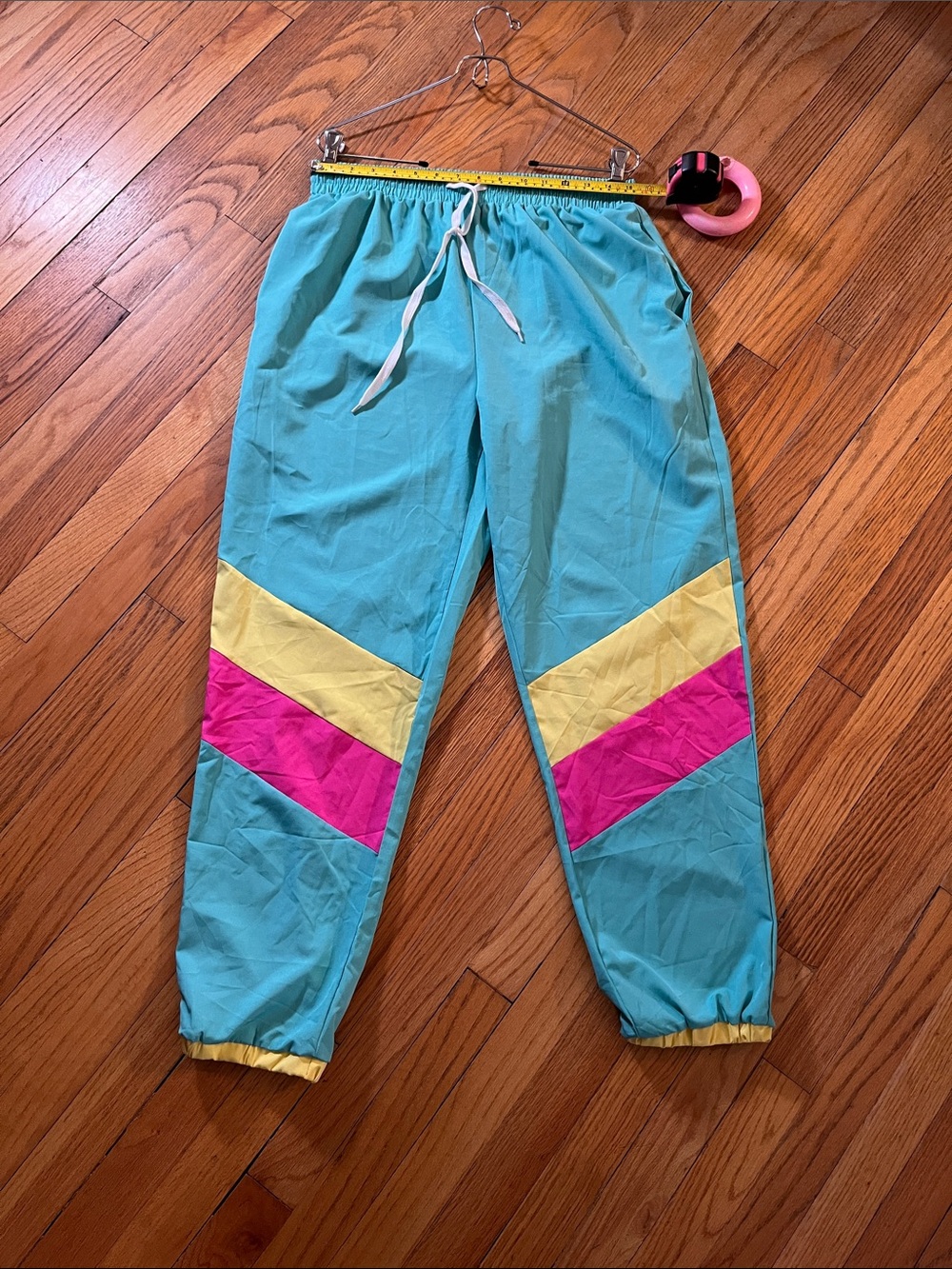 UOUA Aqua Colorblock Retro Windbreaker Joggers